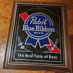 Vintage Sign Pabst Blue Ribbon Mirror